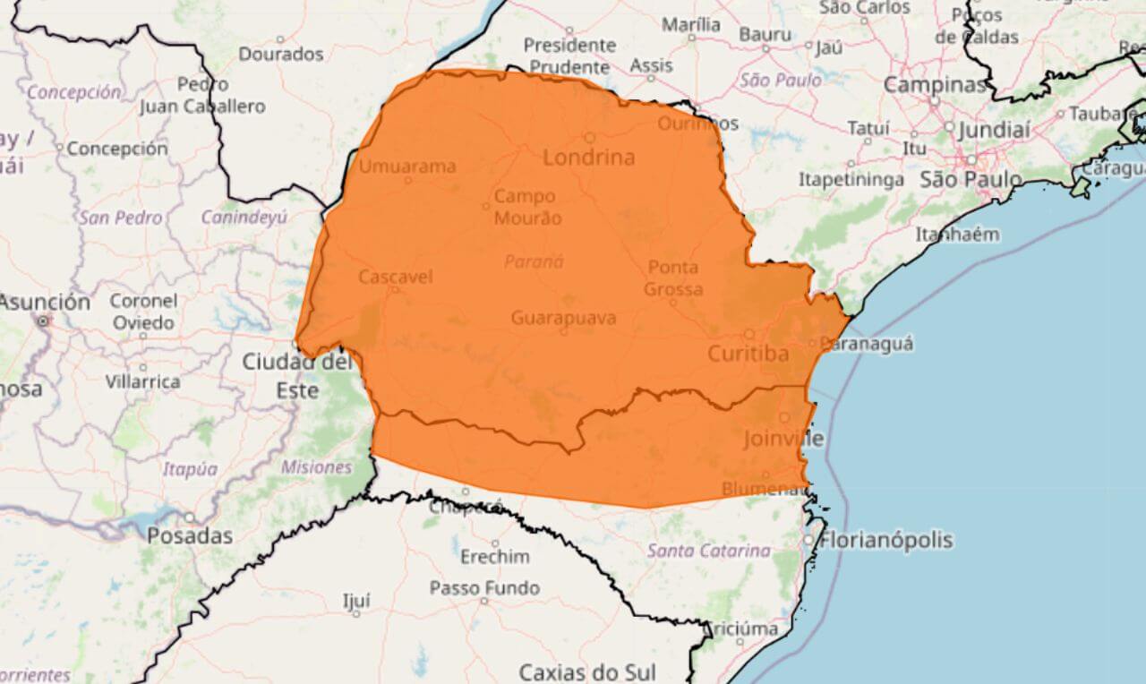 Alerta Para Temporais Rajadas De Vento E Raios Em Sc Pr Sp E Ms